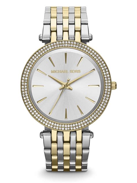 michael kors darci watches|darci pave two tone watch.